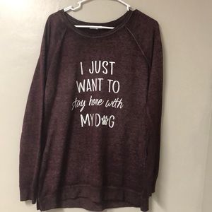 Long sleeve heathered top